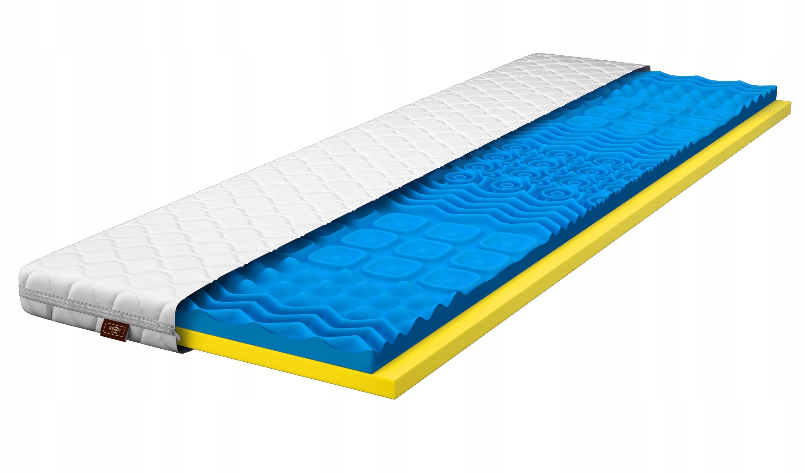 Mattress 160x200 Visco massage topper 8 cm medium hard surface