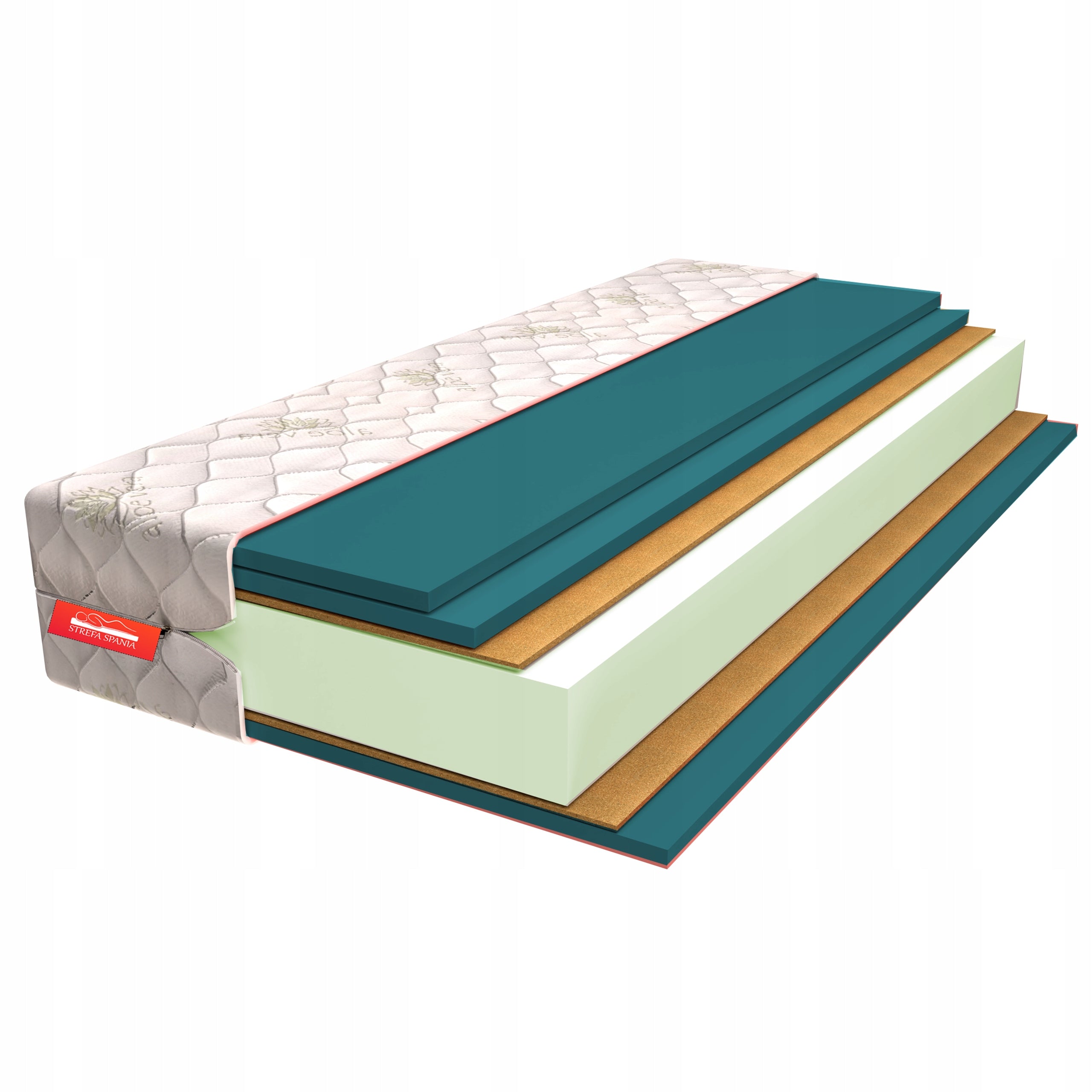 Mattress 160x200 hard H4 / H5 foam with coconut Polish TORQUISE PREMIUM