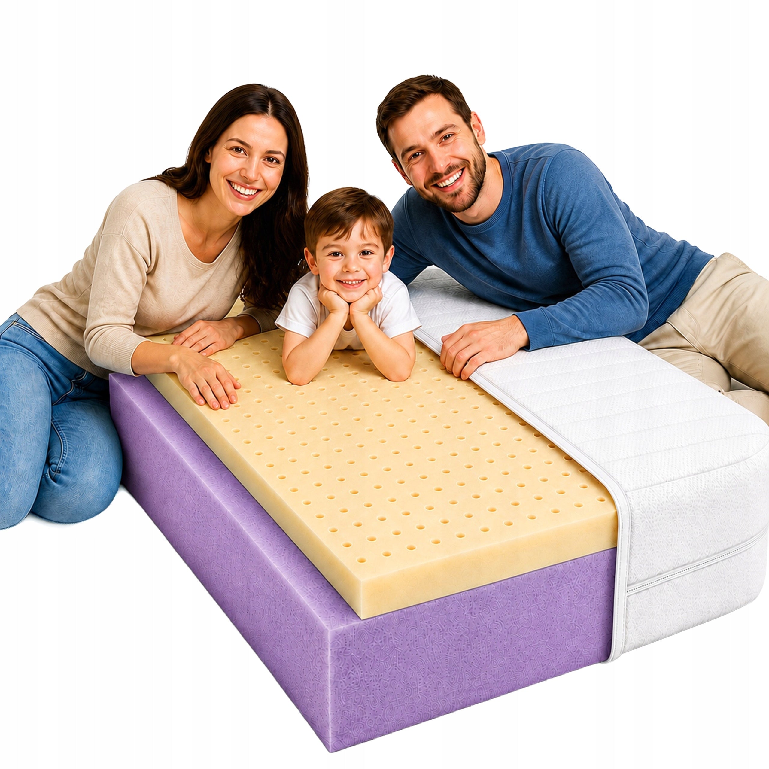 Mattress 90x200 foam latex H3 H4 hard 19 cm summer/winter elastic