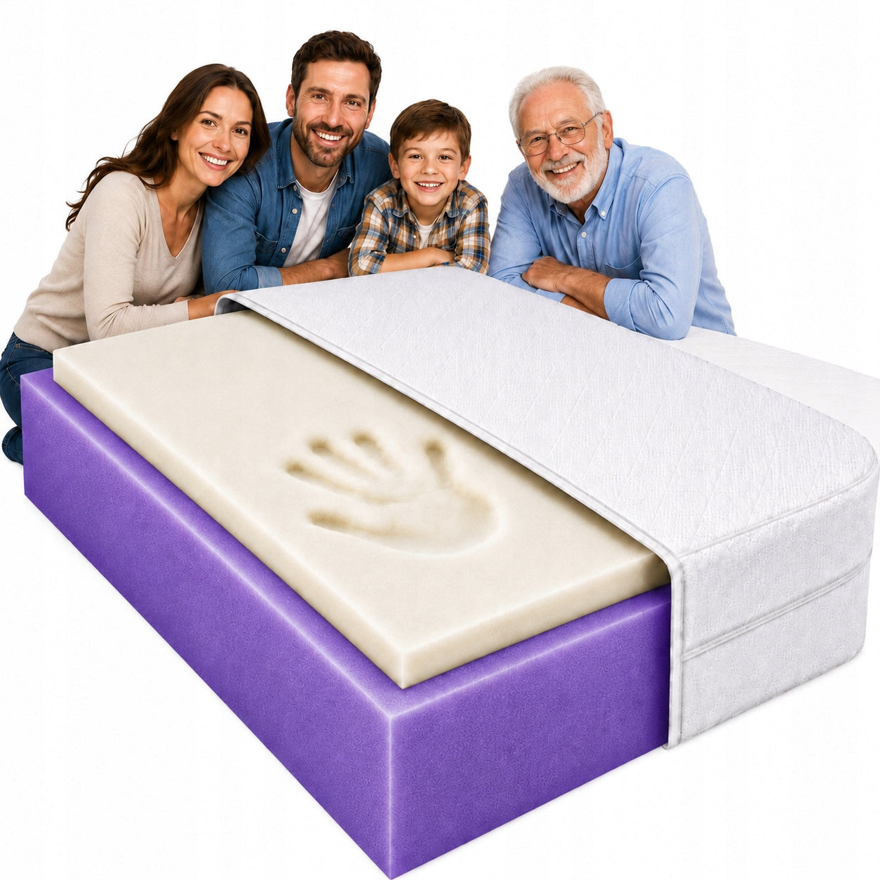 Mattress 90x200 thermoelastic foam 9cm H4 H3 memory visco comfortable