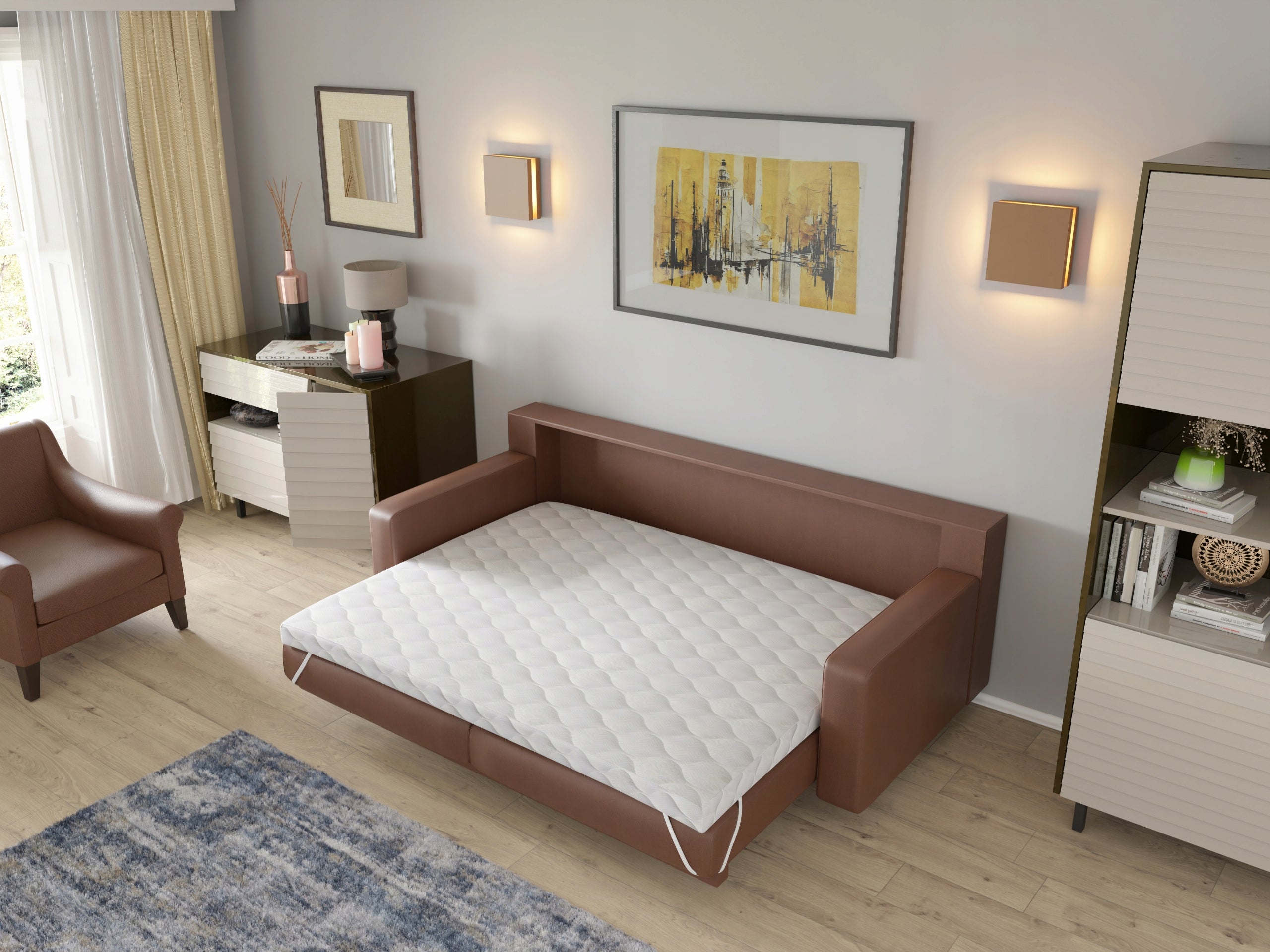 Mattress topper 120x190 massaging Topper comfortable 8cm for sofa H2 / H3 Brand Nowoczesne Materace