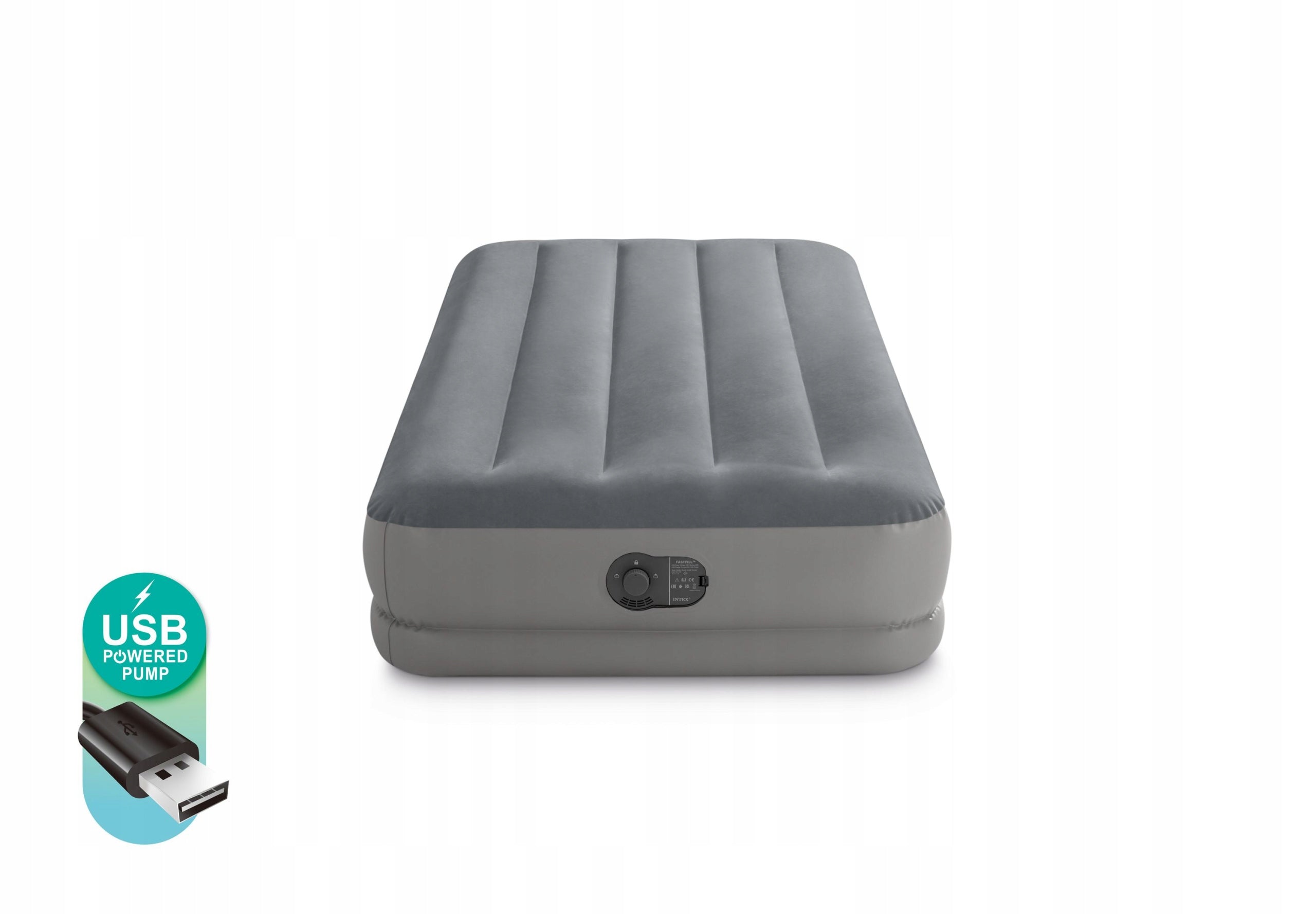 Mattress with pump USB 99x191x30cm 64112 Intex Packaging status original