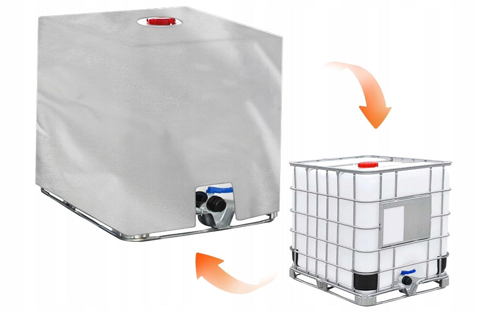 Mauzer IBC Tank Cover 1000l Water Tank Cover GREY Length 100 cm