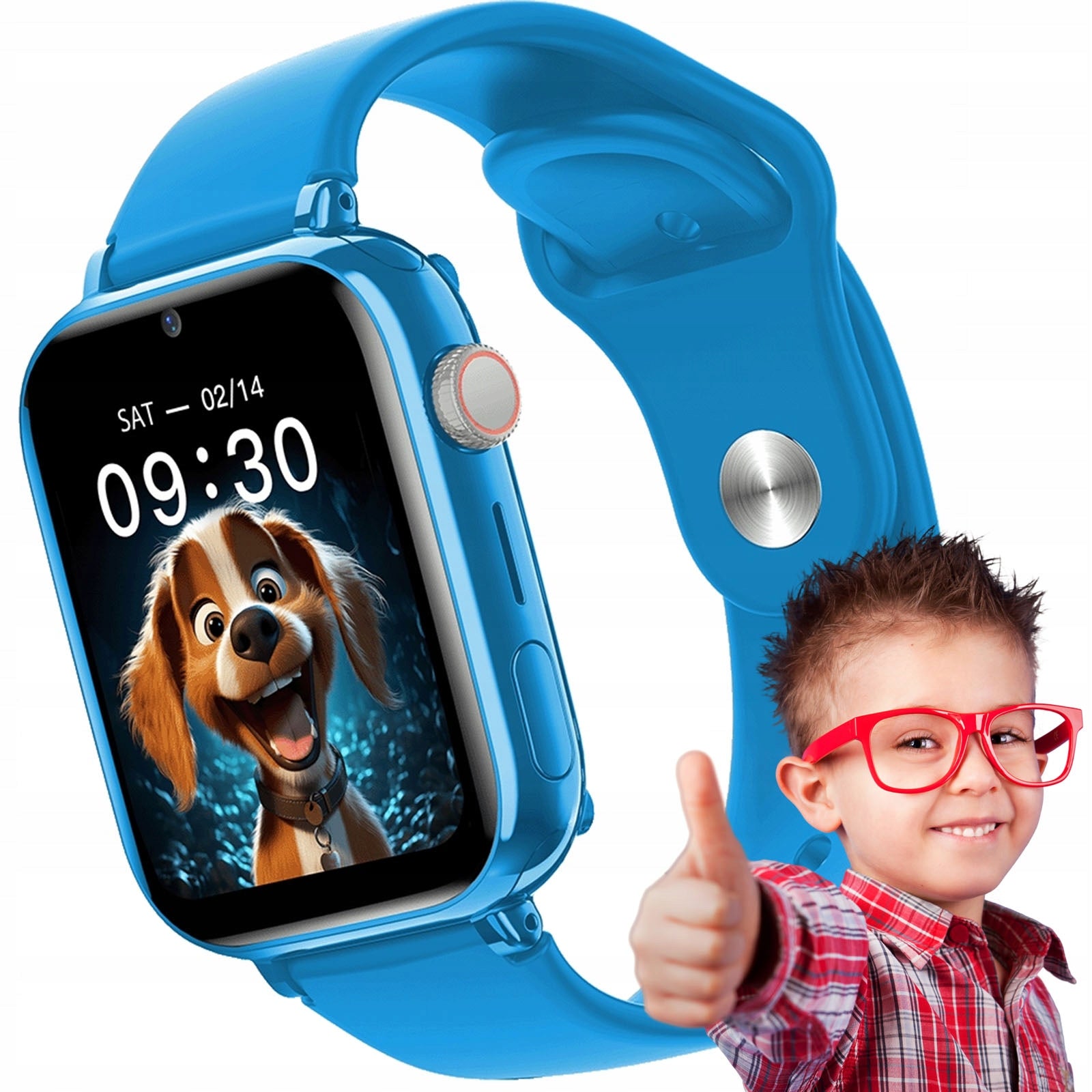 Maxcom FW59 Kiddo 4G Smartwatch for Baby Blue Video GPS SOS Watch