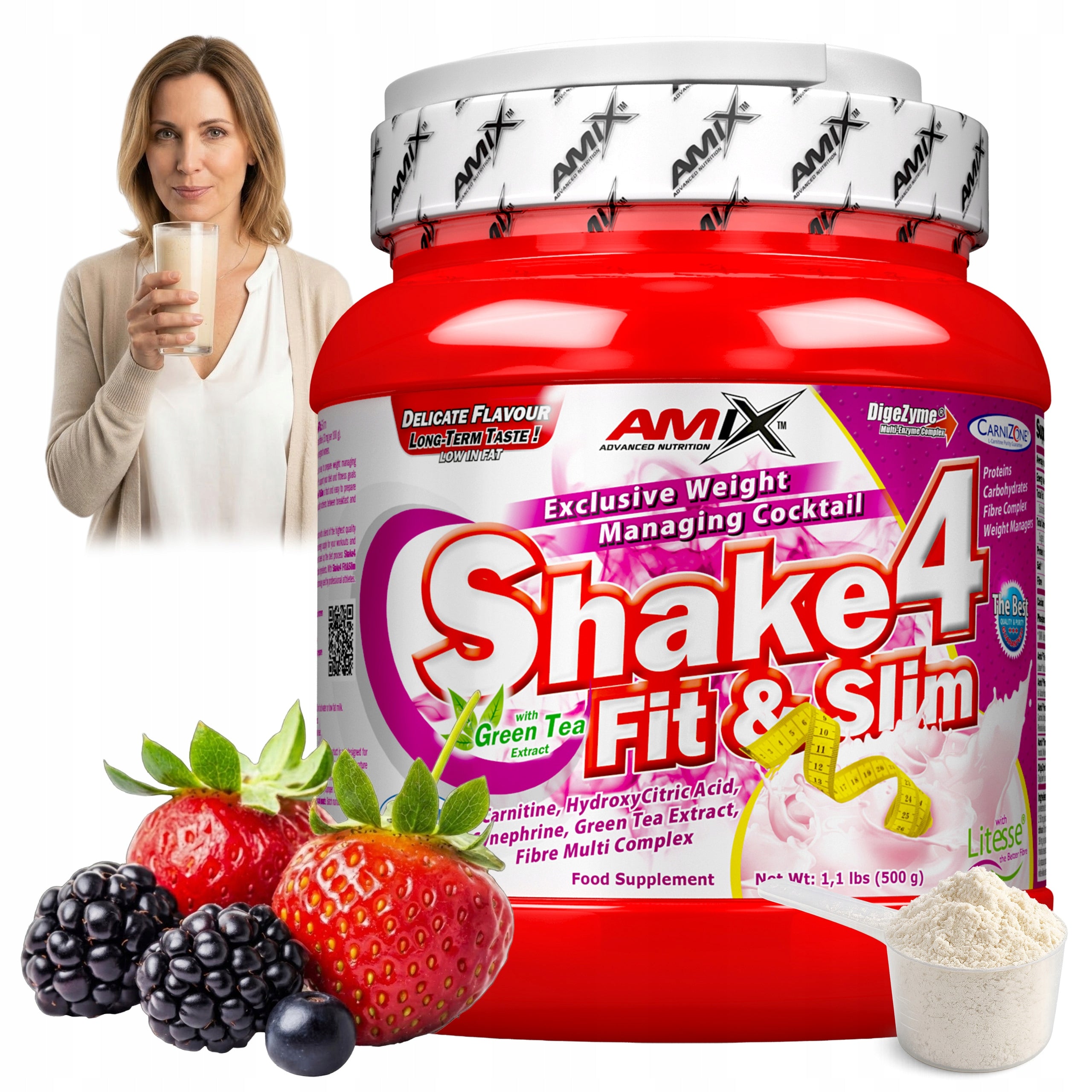 Meal Powder Replacement, Slim Diet Fit Me Cocktail for Drinking 500g Fruit