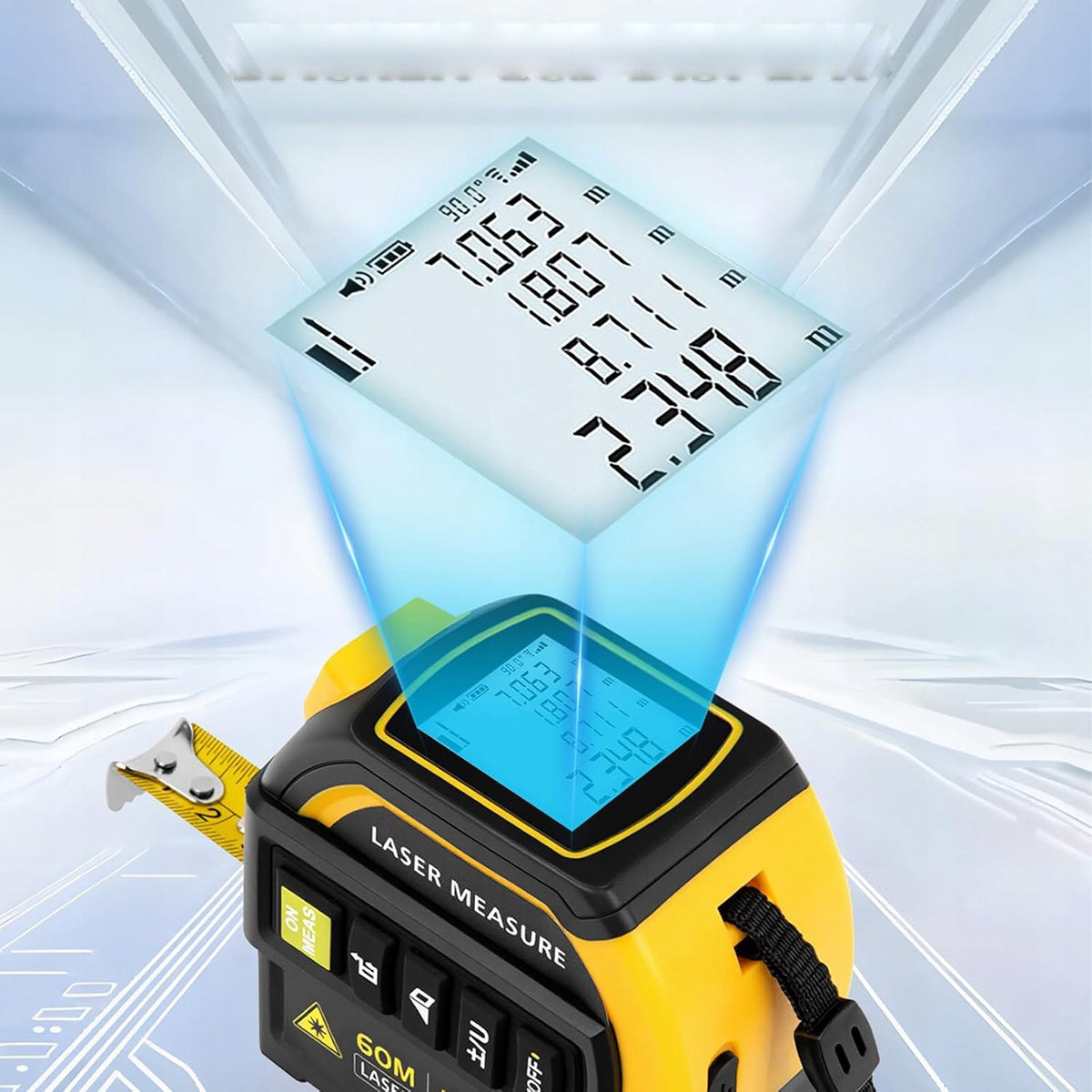 Measure 60m with laser rangefinder meter digital rangefinder laser measuring cup 5m Measurement accuracy (+/- mm) 1,5