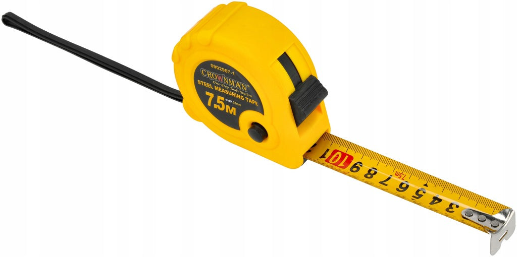 Measure Retractable Measure with Lock Meter 7,5M 25mm Hook Retractable Steel Product weight with unit packaging 0.1 kg