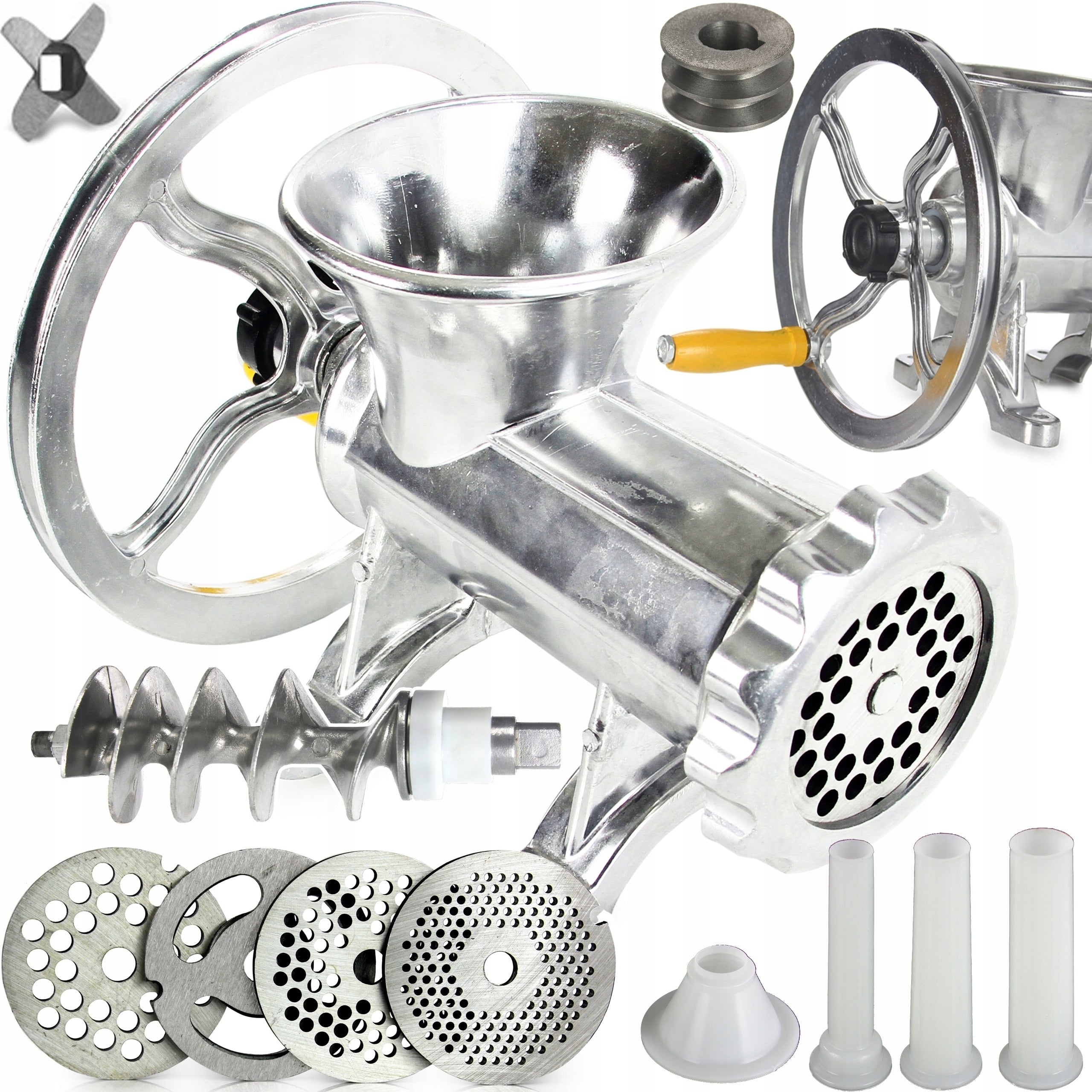 Meat Grinding Machine No. 22 Funnel Wheel Stuffer 4 x SIEVE for Engine