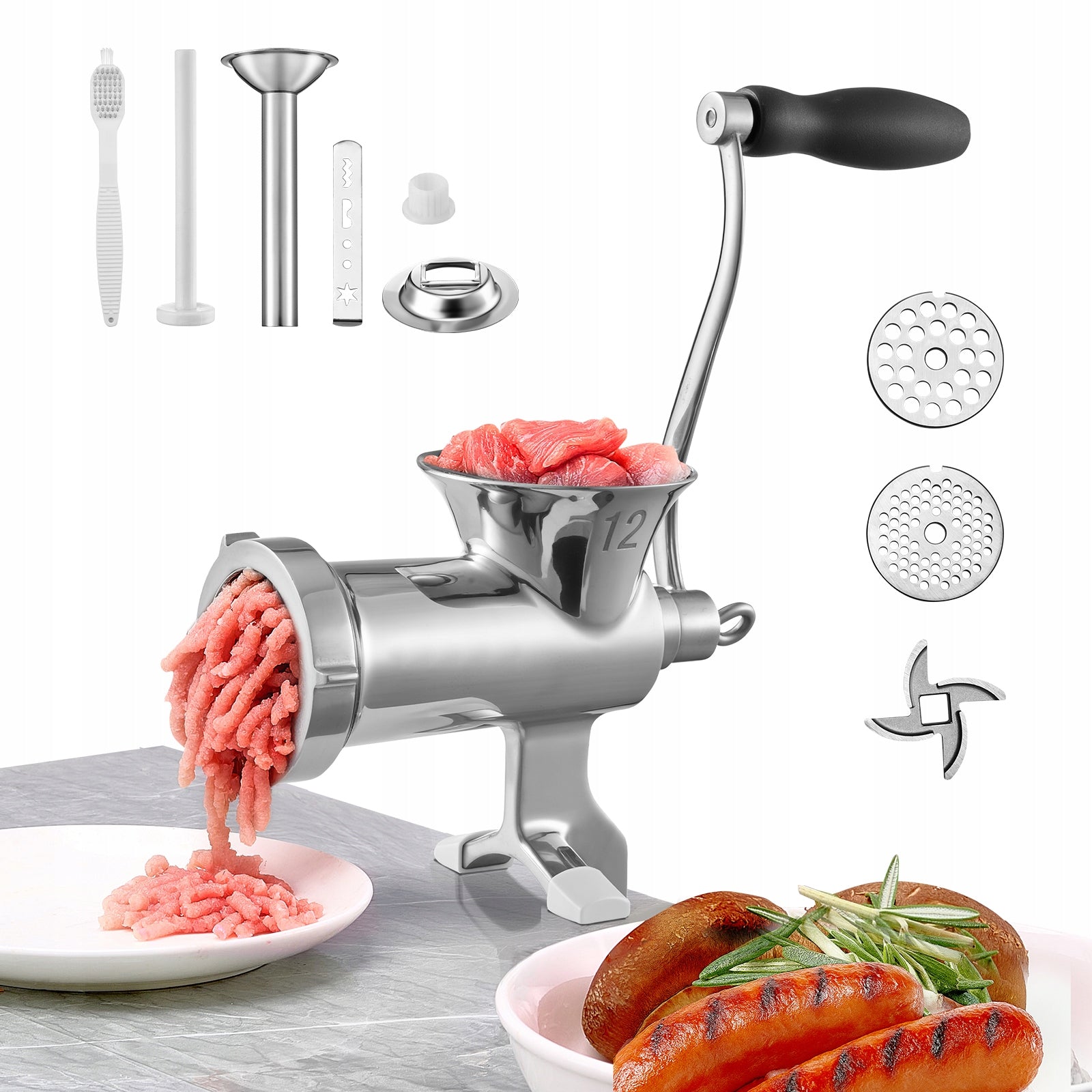 Meat Grinding Machine Versatile 3,7KG 35x25x14CM Stainless Steel