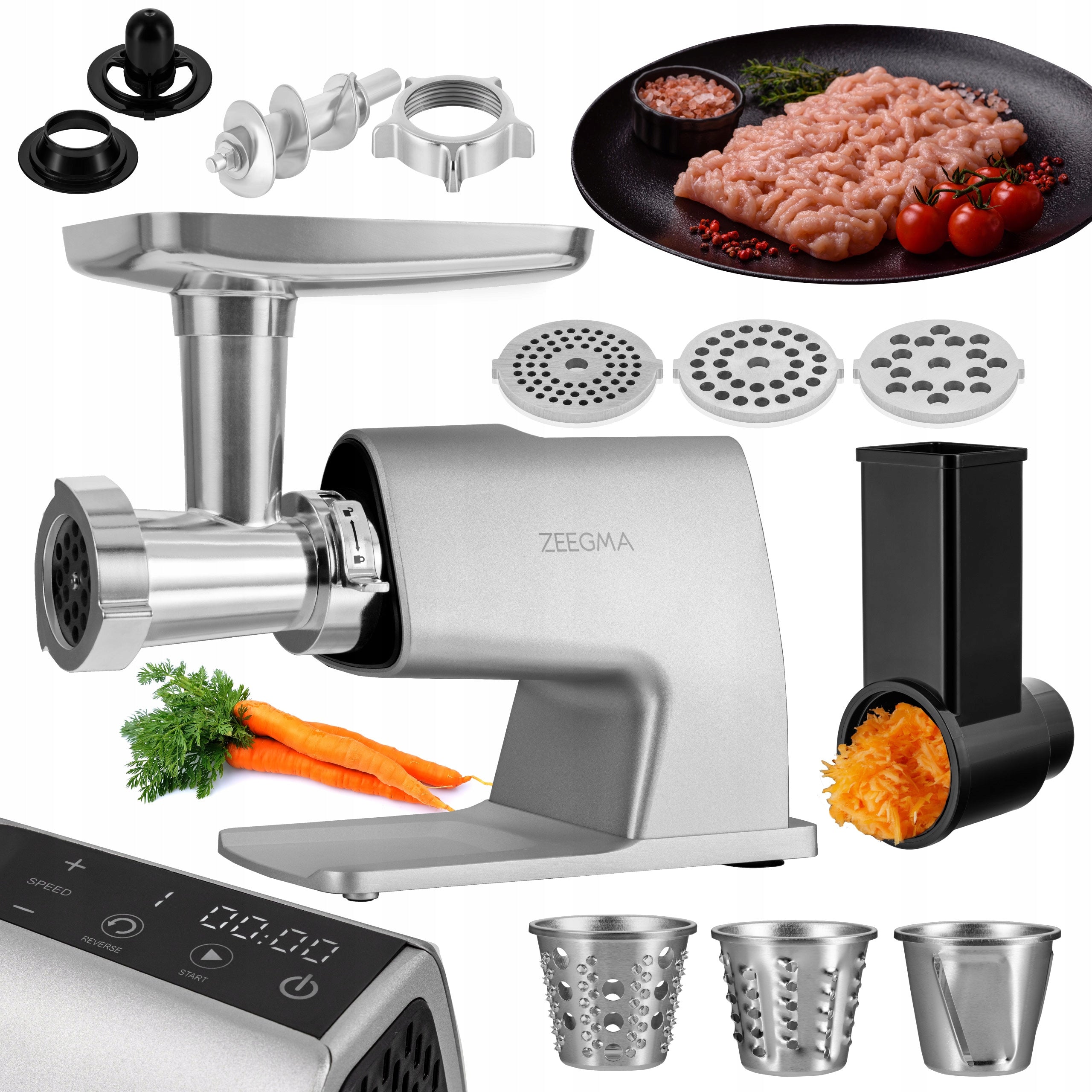Meat grinder ELECTRIC 2500W ACCESSORIES Zeegma Molen Master