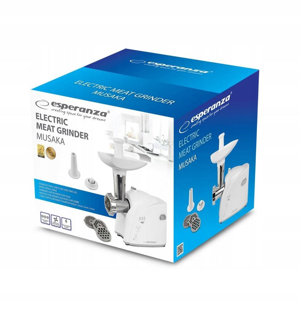 Meat grinder Esperanza Musaka EKM032 2200W white Power rating 2200 W