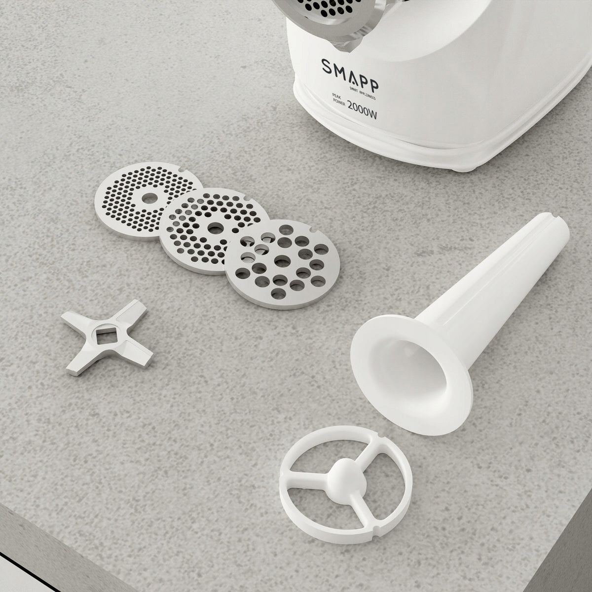 Meat grinder SMAPP 489.8 white 2000 W Brand Zelmotor