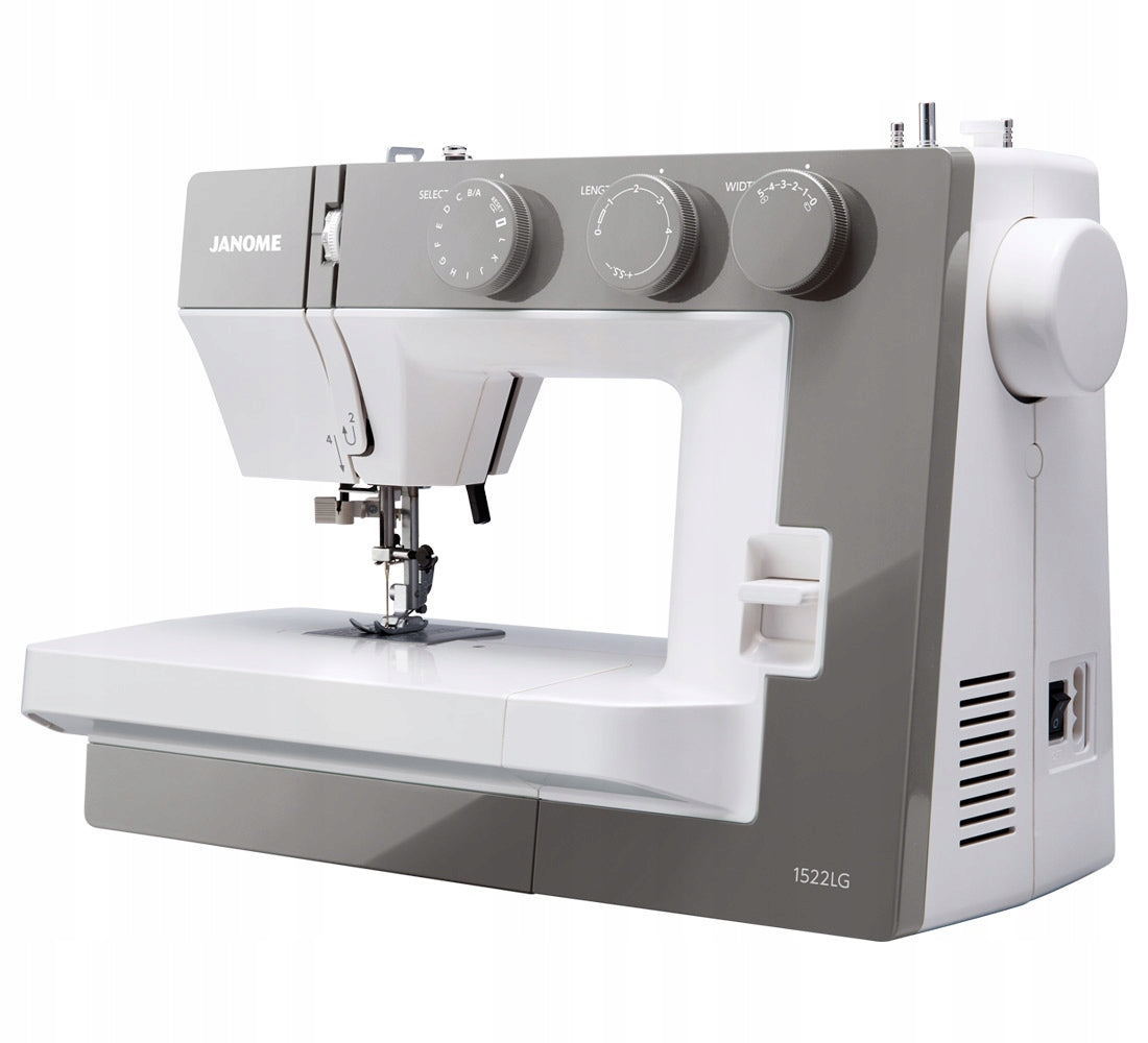 Mechanical sewing machine Janome 1522 LG light grey + sewing courses Manufacturer code JANOME 1522 LG