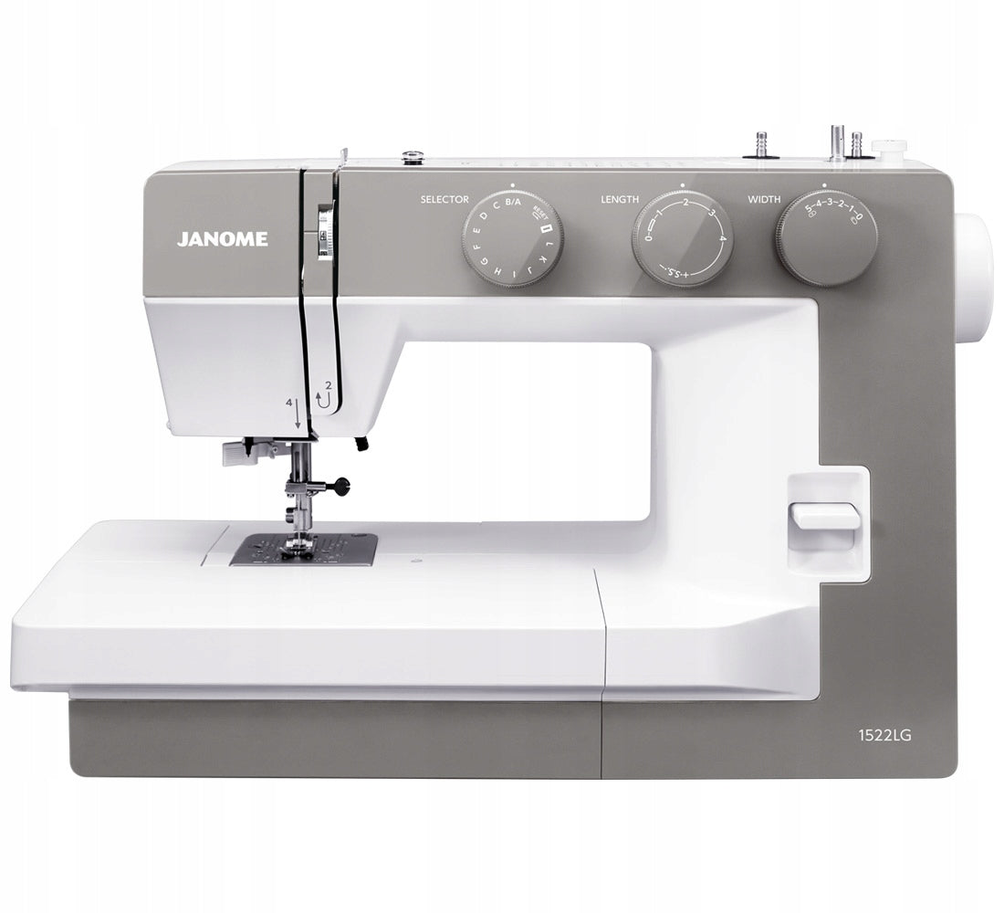 Mechanical sewing machine Janome 1522 LG light grey + sewing courses Packaging status original