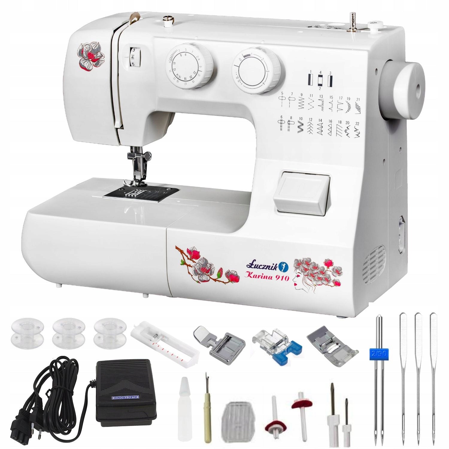 Mechanical sewing machine Karina 910 double needle overlock 38 stitches