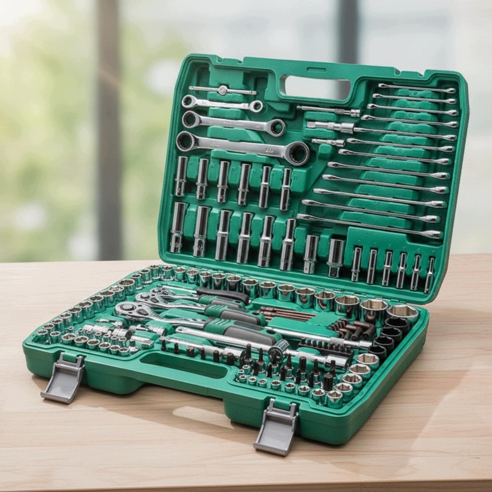 Mechanics Tool Set with Storage Case Precision Socket Wrench Set with Brand no brand