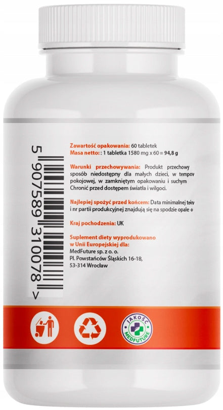 MedFuture L- Carnitine 1200 mg SLIMMING BLOOD PRESSURE 60 tab. EAN (GTIN) 5907589310078