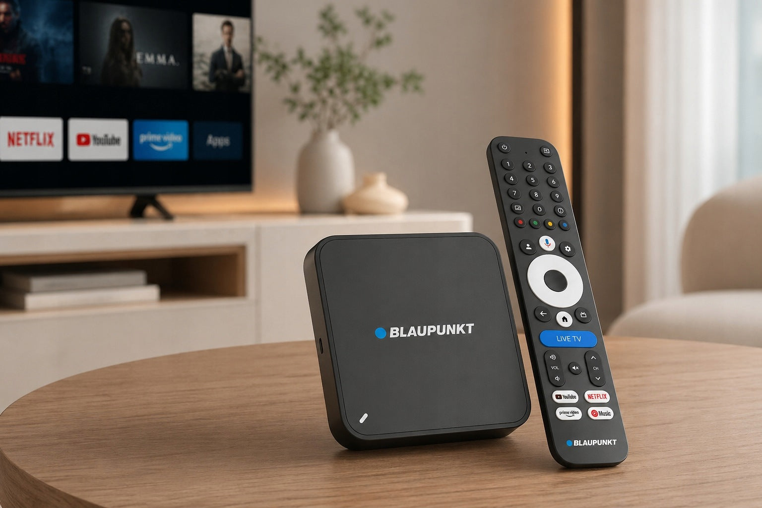 Media player Blaupunkt B-Stream 4K UHD Google TV WiFi 32 GB ROM Manufacturer code GR9055B