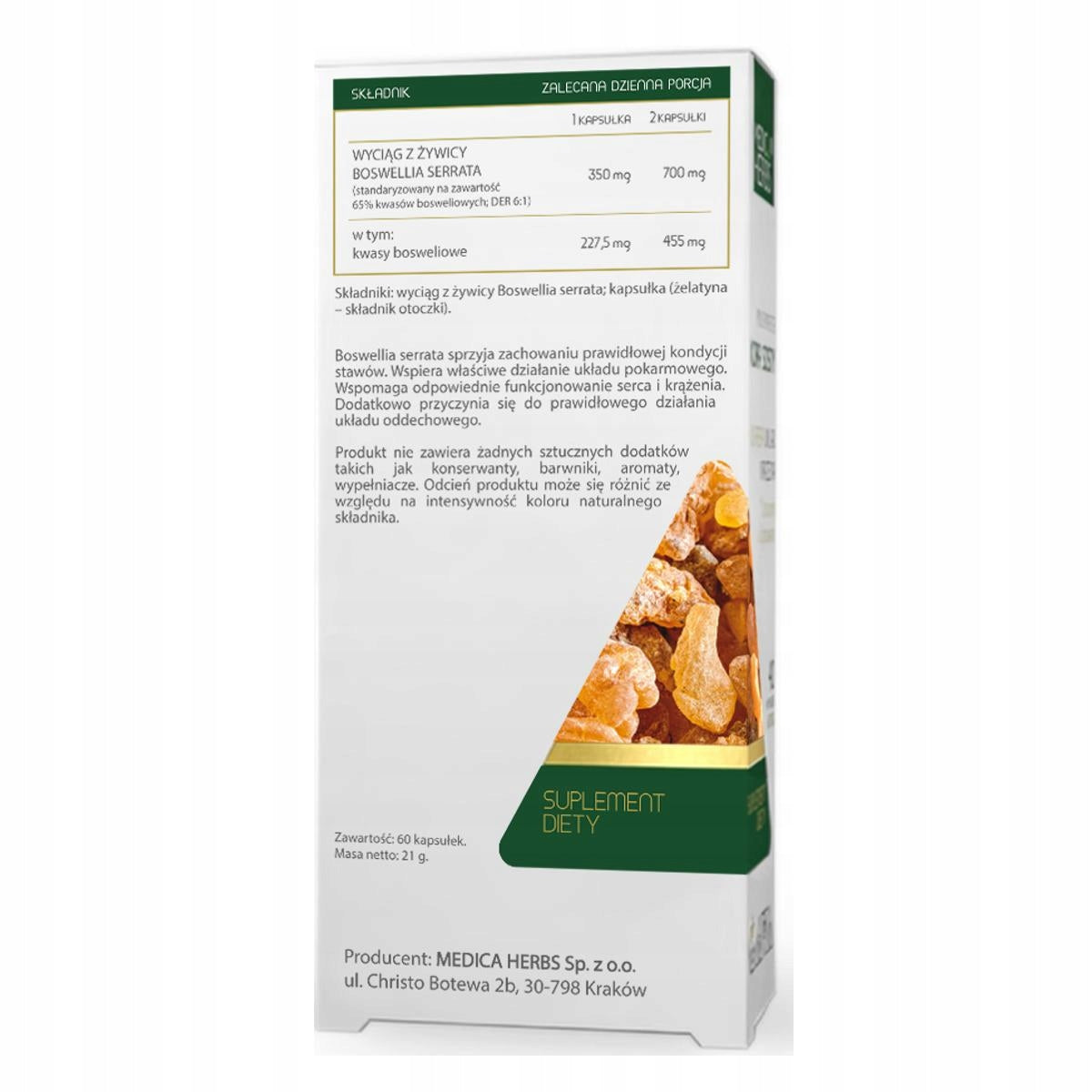 Medica Boswellia Supports joints - HEALTHY GUT Manufacturer code 5903968202514