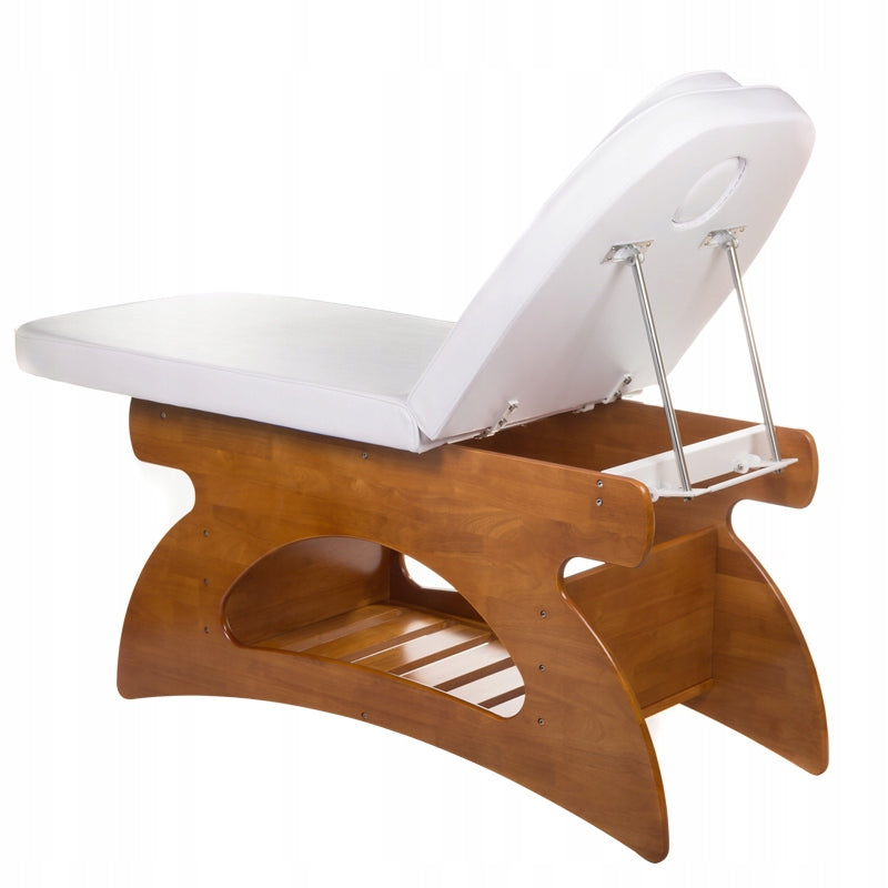 Medical Cosmetic Massage Couch BD-8241 WALNUT, SPA Bed Color white