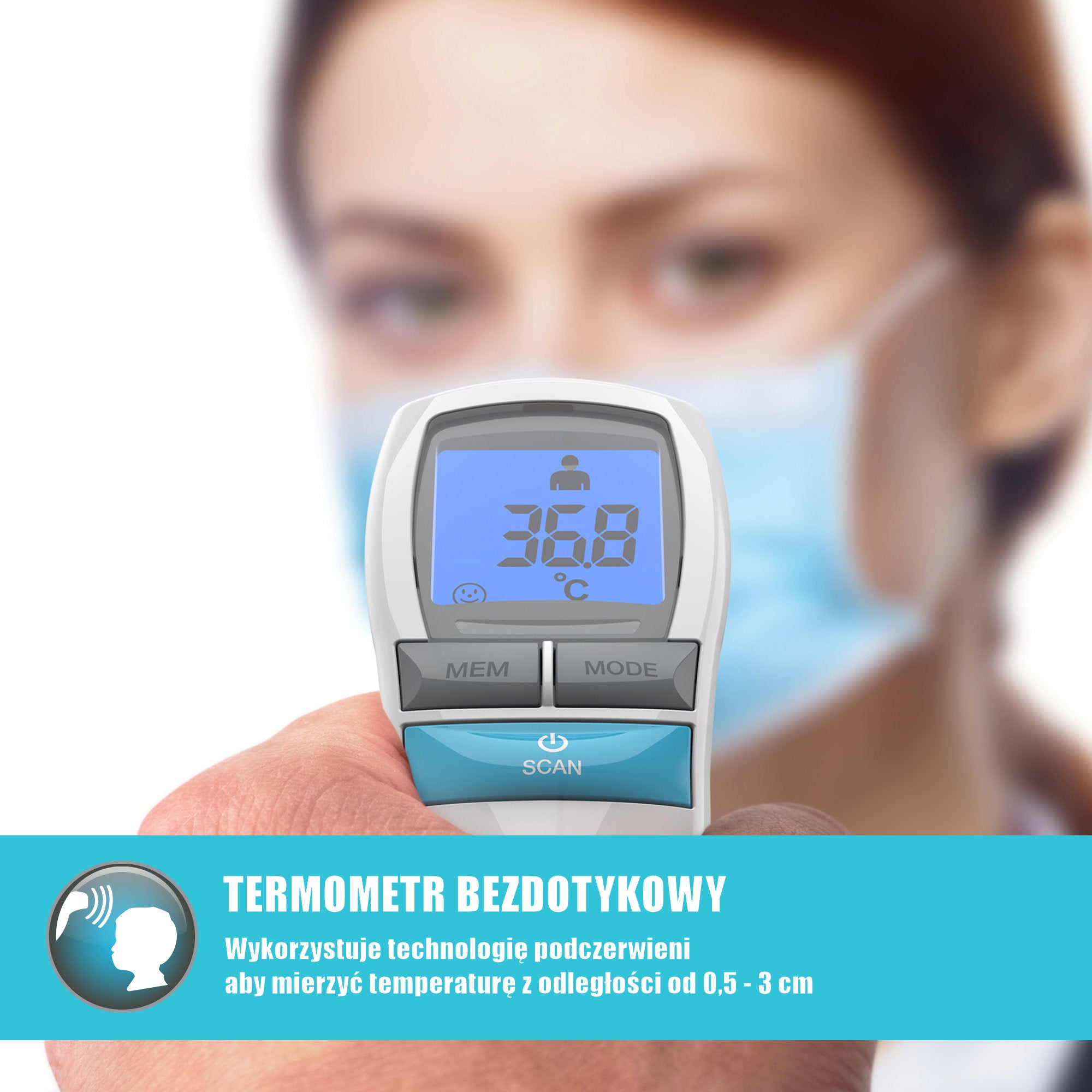 Medical Non-Contact Infrared Thermometer 3cm 8% Medical device type accessories for a medical device or a product without an intended medical purpose