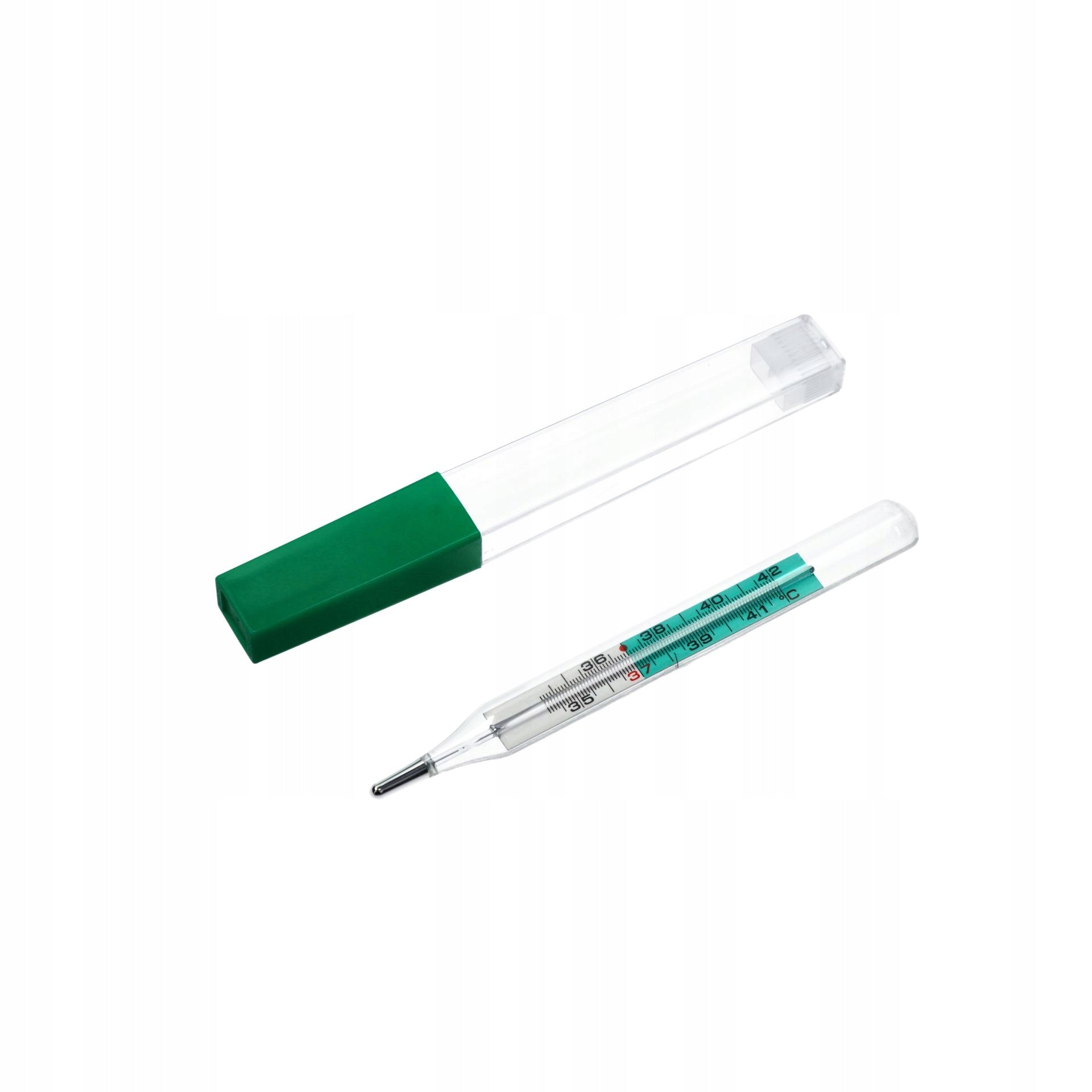 Medical glass thermometer Exatherm Classic mercury-free in case