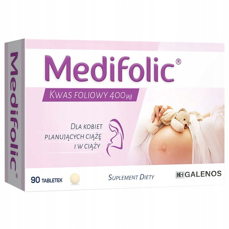Medifolic folic acid 400 µg for women planning and pregnant 90 tablets