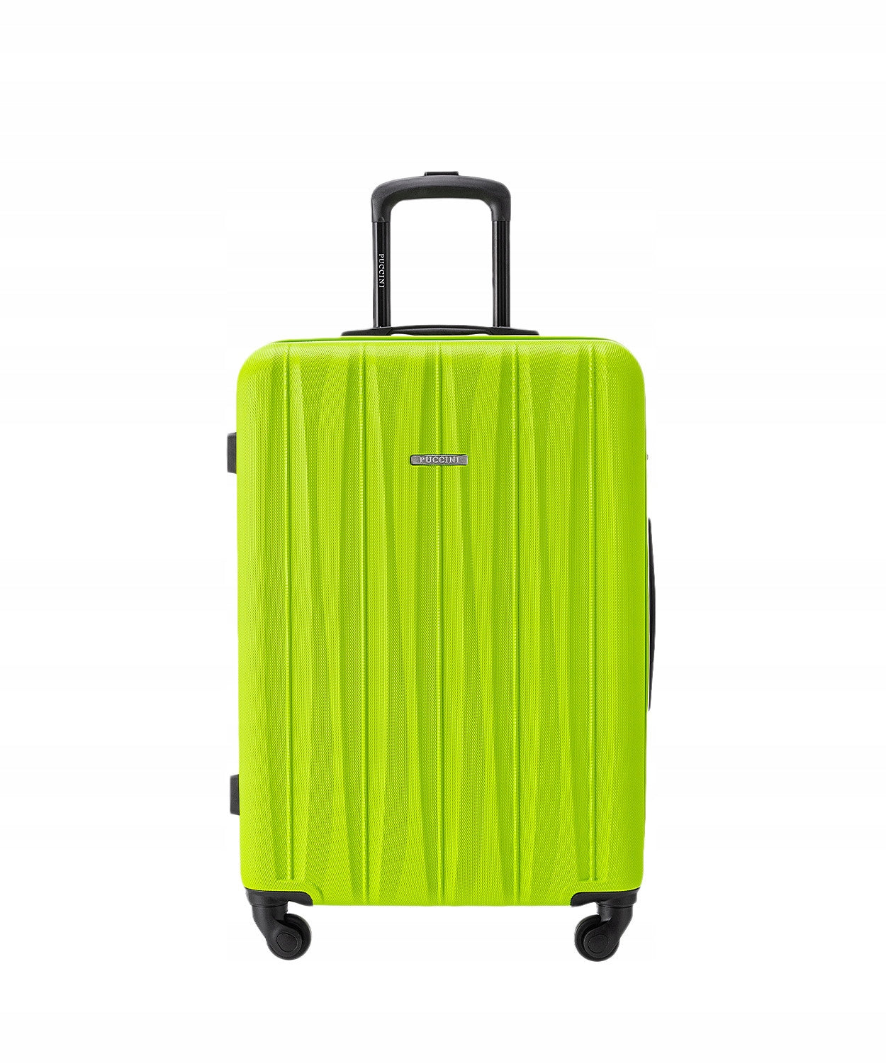 Medium Travel Suitcase On Wheels Hard PUCCINI ABS Lime ABS021B-5B Packaging status original