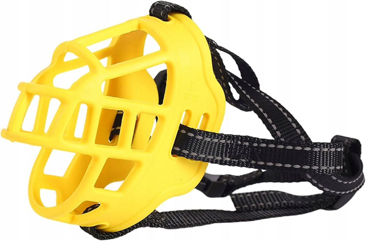 Medium dog muzzle, soft nylon muzzle, adjustable