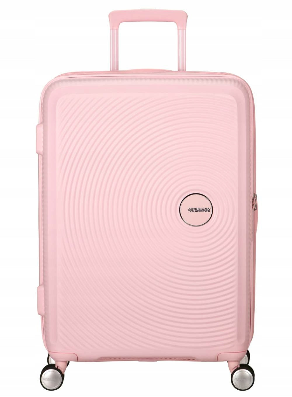 Medium suitcase American Tourister Soundbox EXP - pastel pink Width (longer edge) 46 cm