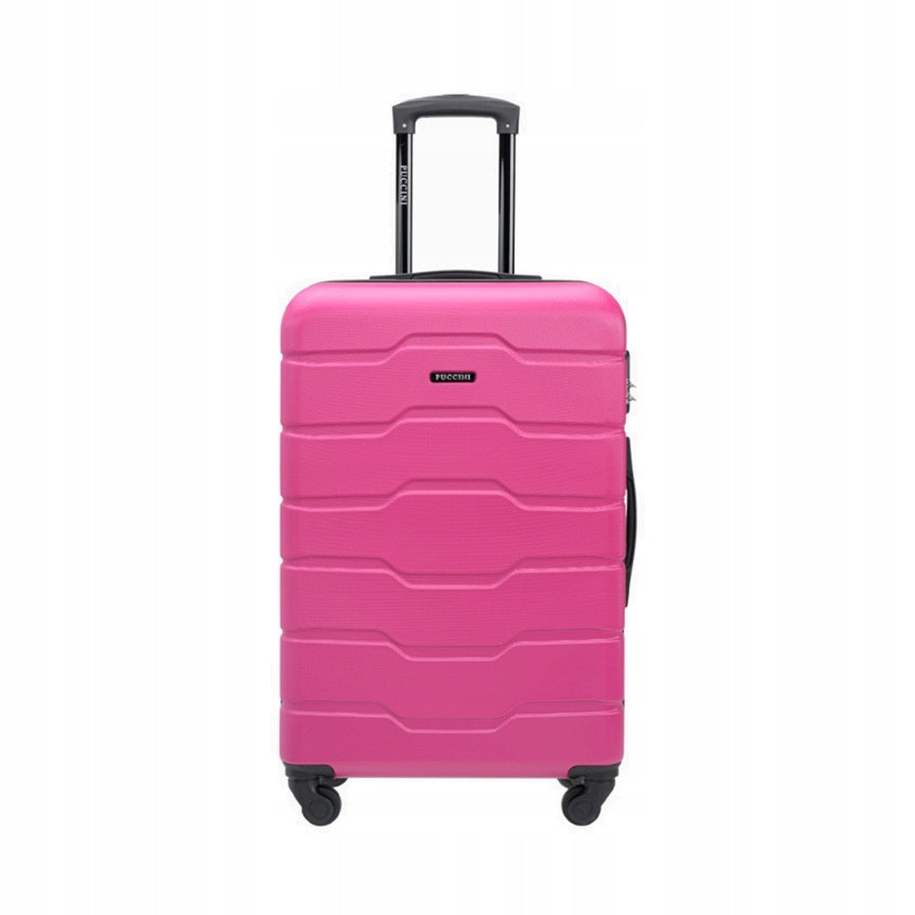 Medium suitcase PUCCINI ALICANTE ABS024B 3A Pink Height 66 cm