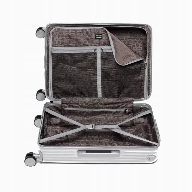 Medium suitcase PUCCINI DALLAS PC034B 4C Silver Depth (shorter edge) 24 cm
