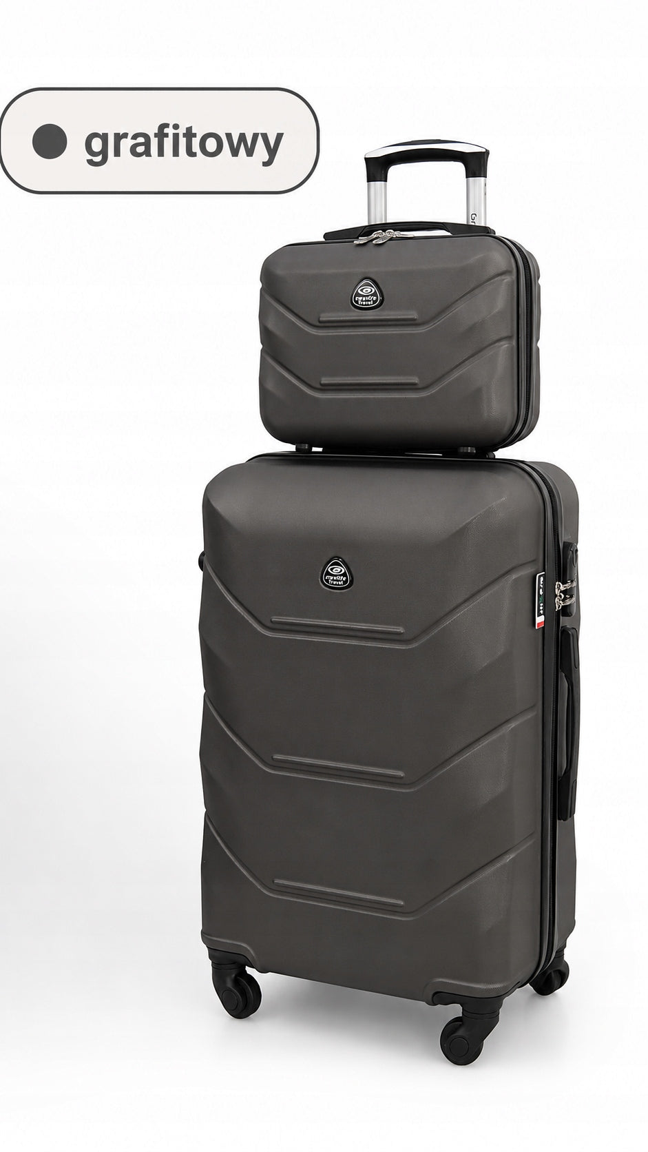 Medium suitcase + chest set Gravitt 950 ABS wheels 360 combination lock Depth (shorter edge) 24 cm