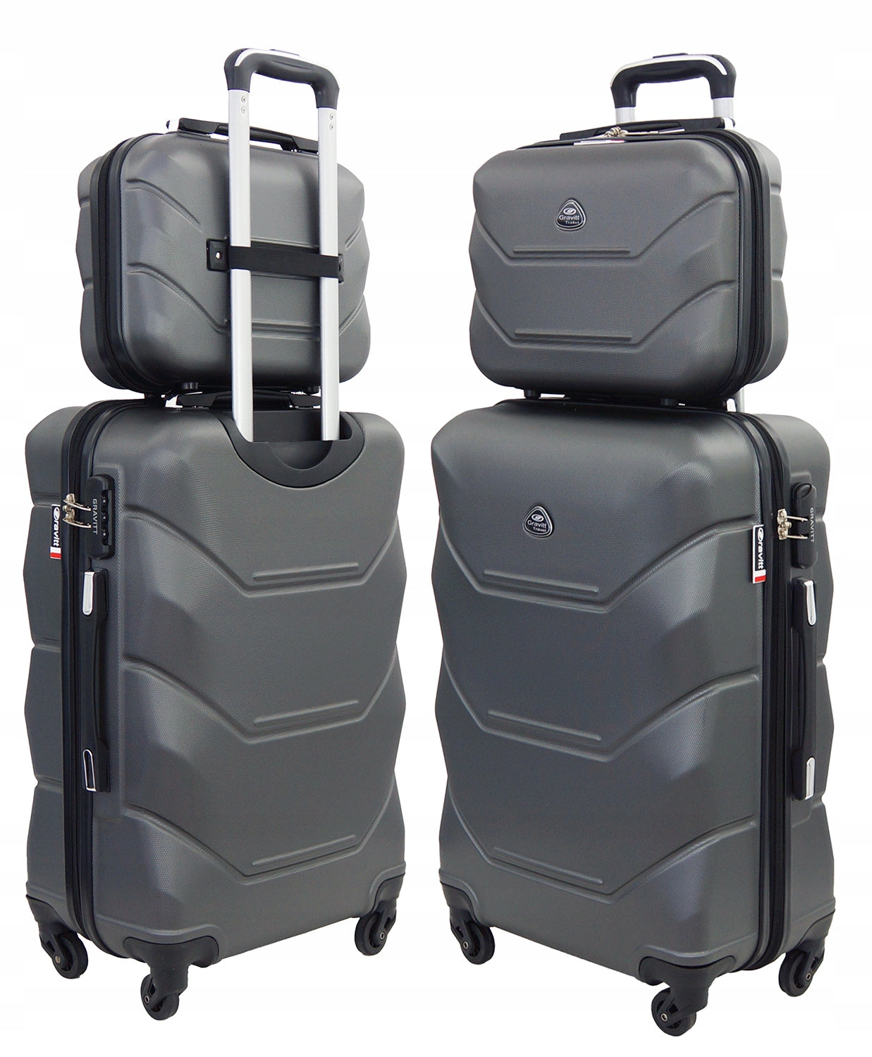 Medium suitcase + chest set Gravitt 950 ABS wheels 360 combination lock