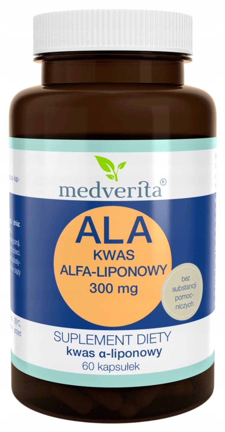 Medverita ALA Alpha Lipoic Acid 300 mg 60 capsules