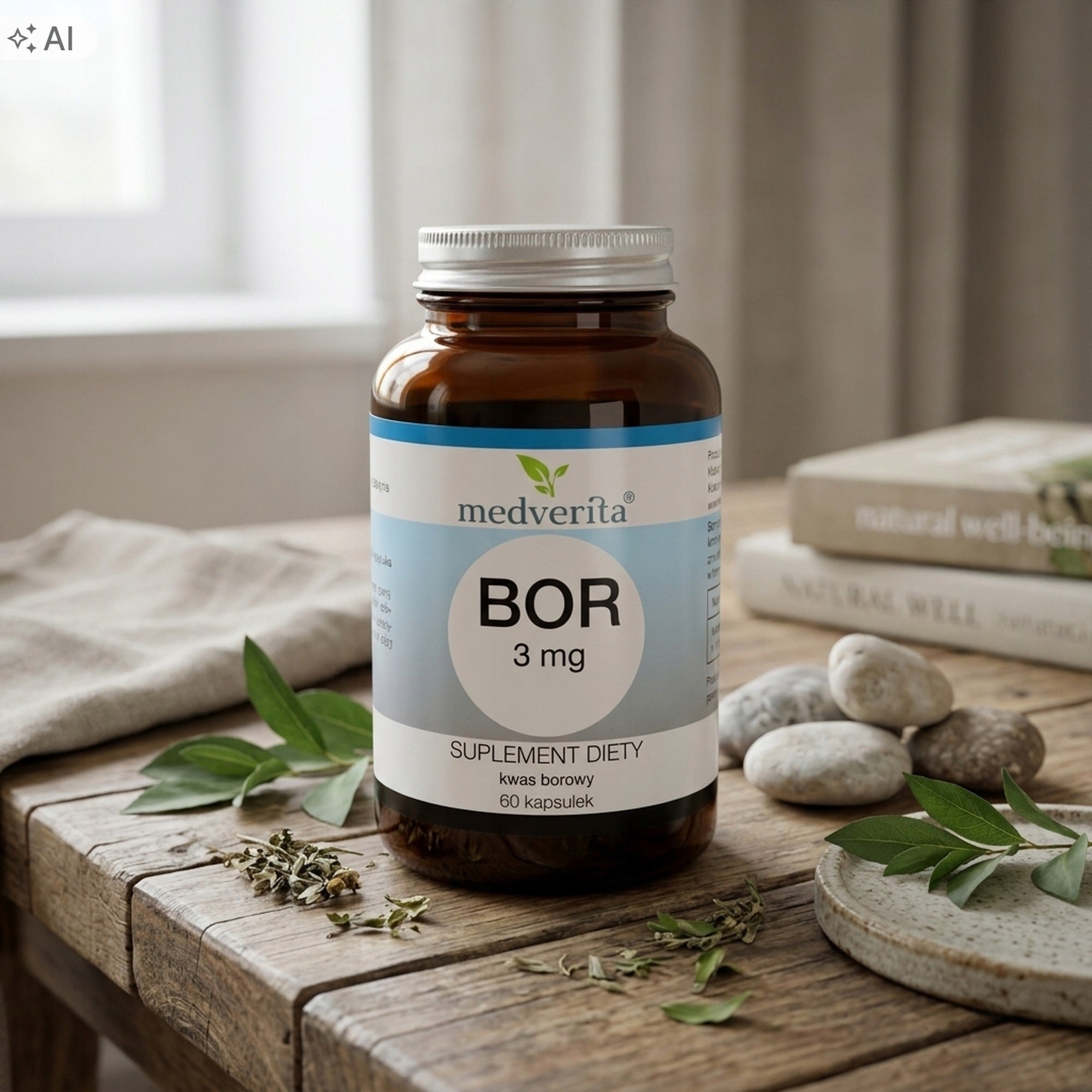 Medverita Boron 3 mg 60 capsules boric acid Medical device no