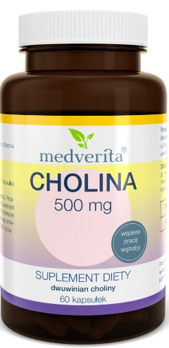 Medverita CHOLINE choline bitartrate 500mg 60 kaps. LIVER METABOLISM Name other