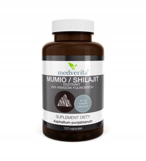 Medverita Mumio Shilajit 120 capsules Manufacturer code 5900718340311