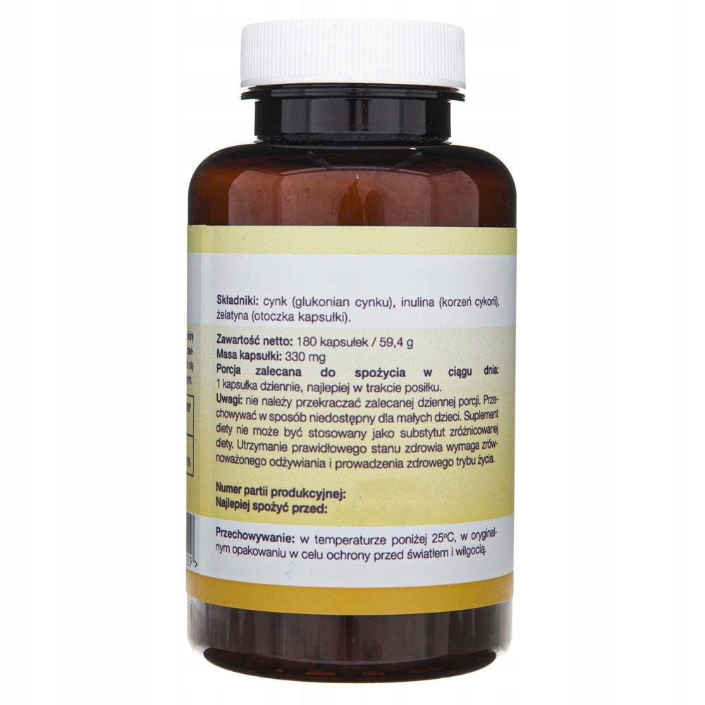 Medverita Zinc Organic Gluconate 15 mg Resistance Metabolism 180 capsules Packaging status original