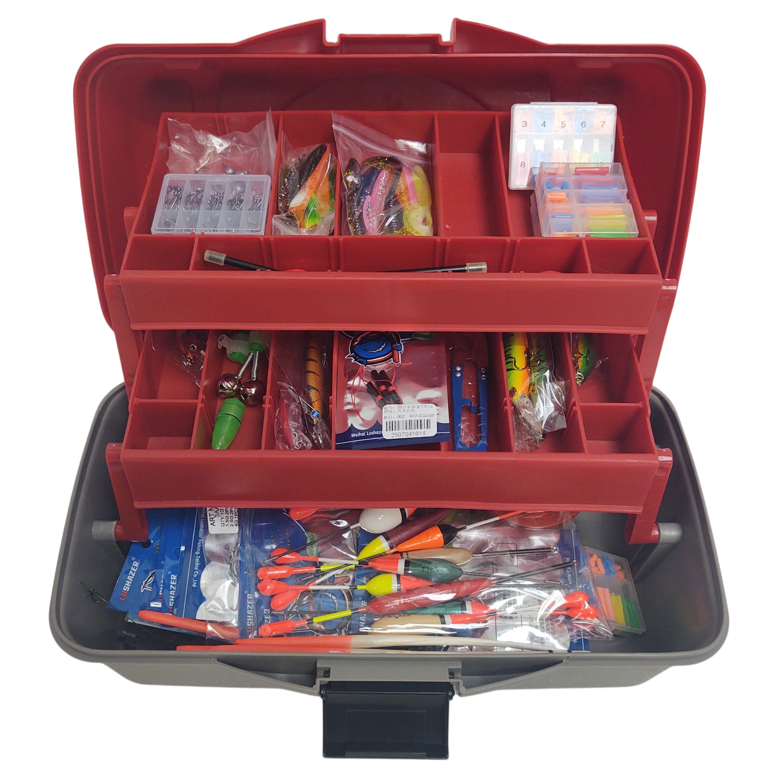 Mega large fishing box fishing set 429e float spinning gift Total length 33 cm