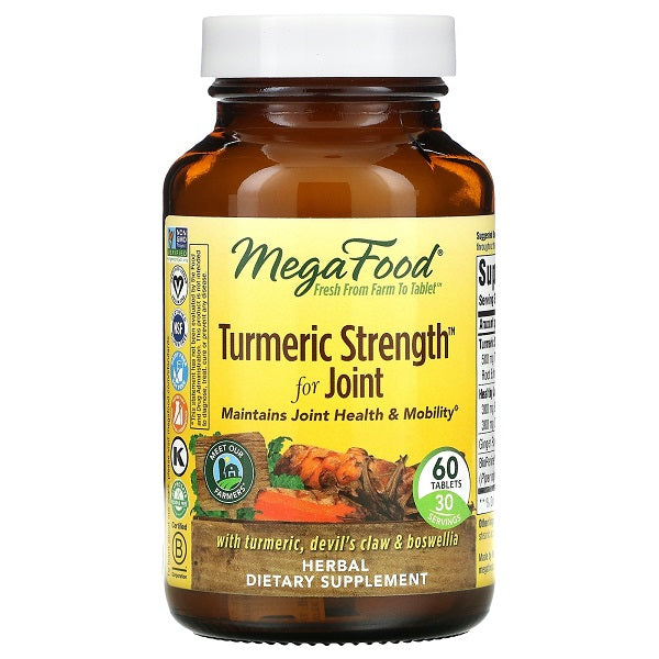 MegaFood, Turmeric Curcumin, extra strength, joint, 60 tablets Manufacturer code 051494103104