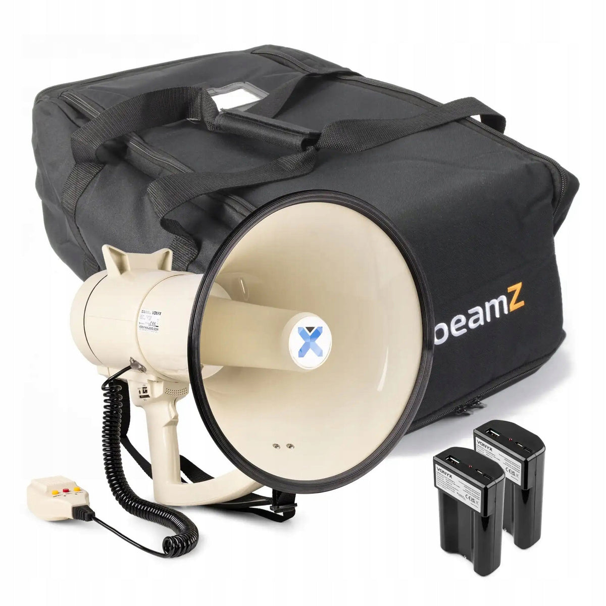 Megaphone 120W+ carry bag+ two batteries long range demonstrations