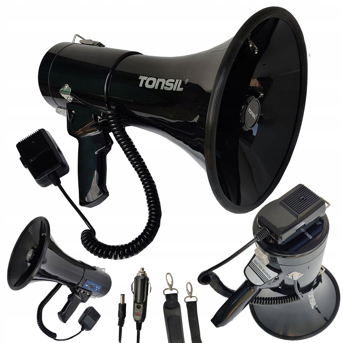 Megaphone TE 23/20 MP3, USB, SD without battery Power Max 90W Range up to 900 m