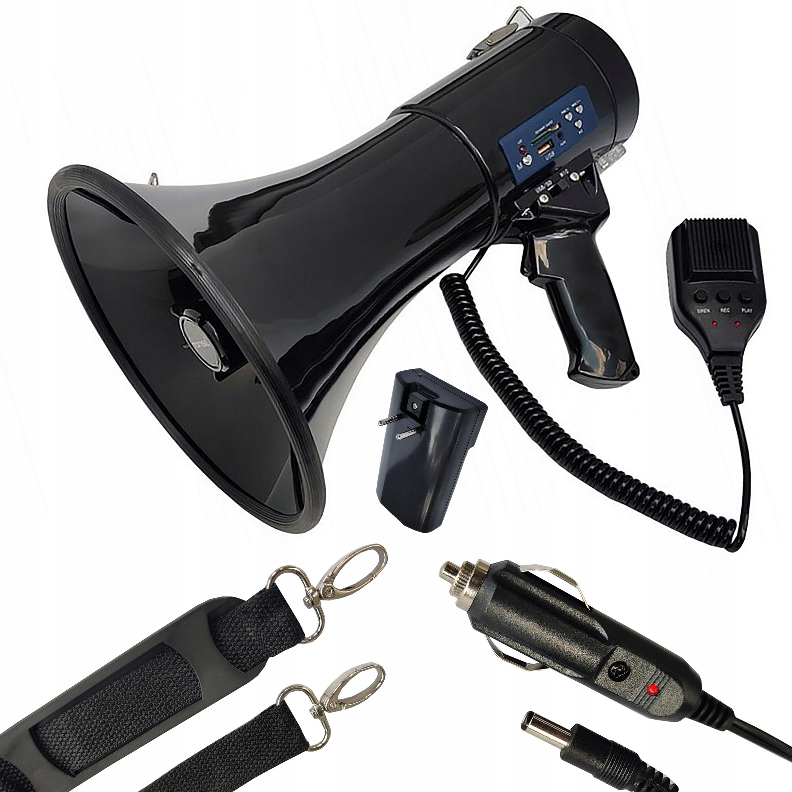 Megaphone TE 24/20 Recording, MP3, USB, SD - Rechargeable Max 90W Range 900 m