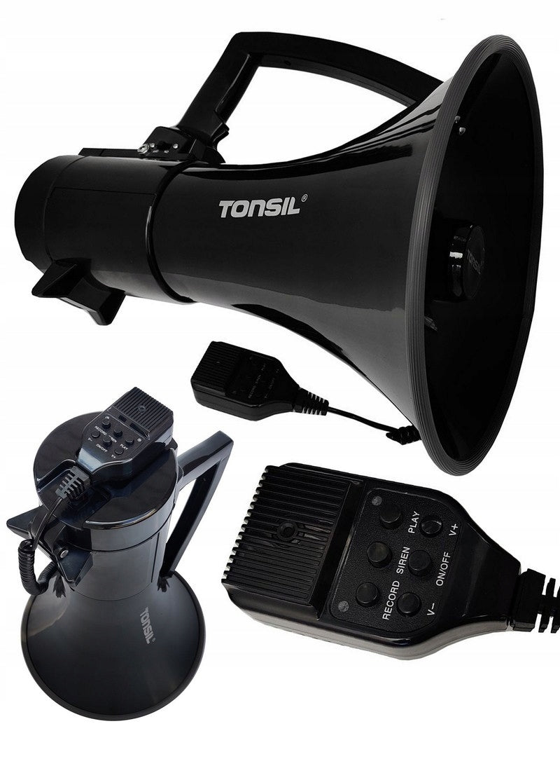 Megaphone TE 30/20 Recording - without battery Power Max 120W Range up to 1200 m