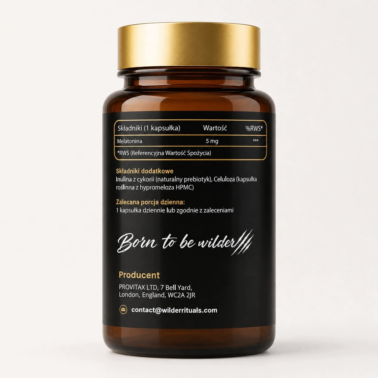 Melatonin 5 mg INSOMNIA AND SLEEP AND REGENERATION INULIN 100caps WilderRituals Brand no brand