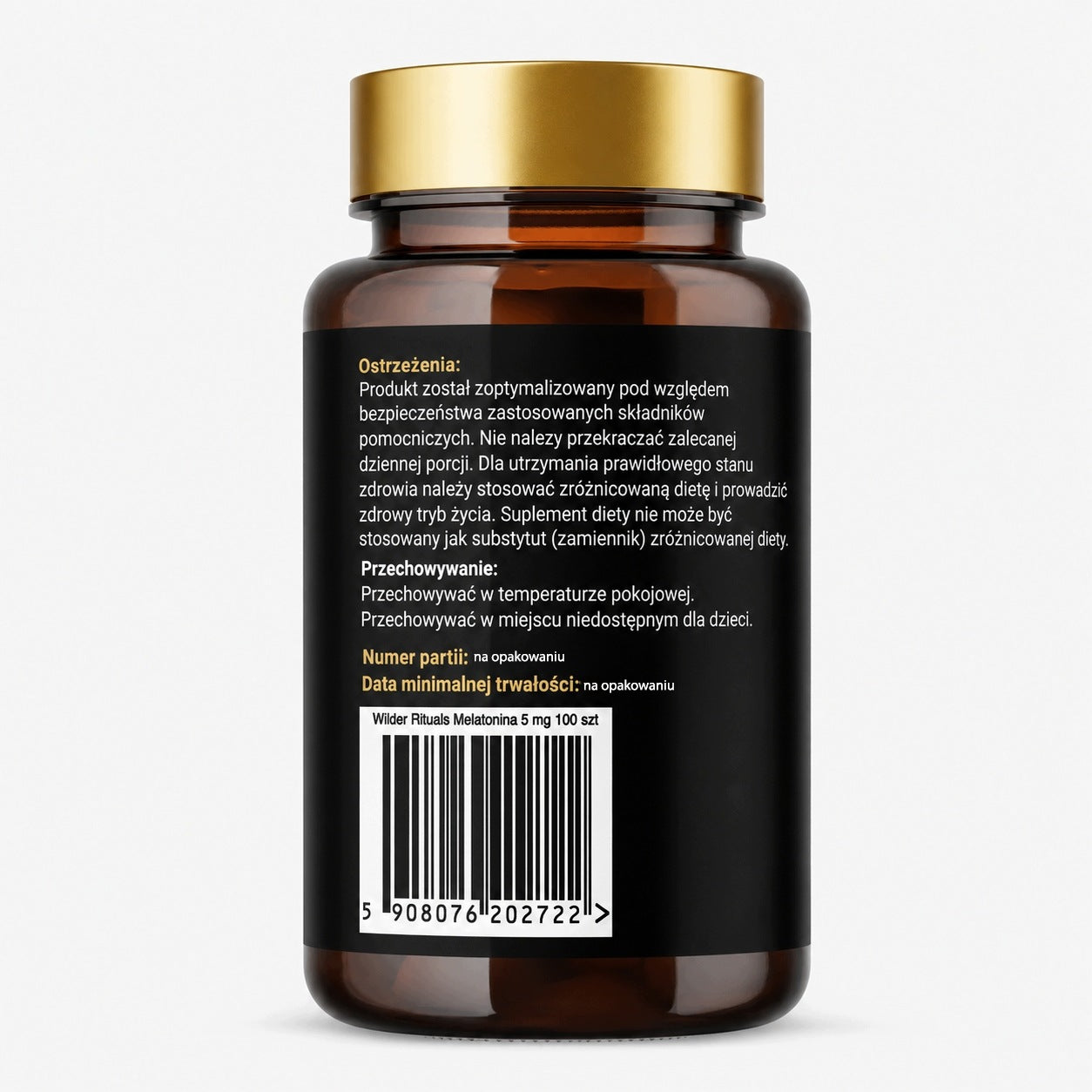 Melatonin 5 mg INSOMNIA AND SLEEP AND REGENERATION INULIN 100caps WilderRituals Name Melatonina