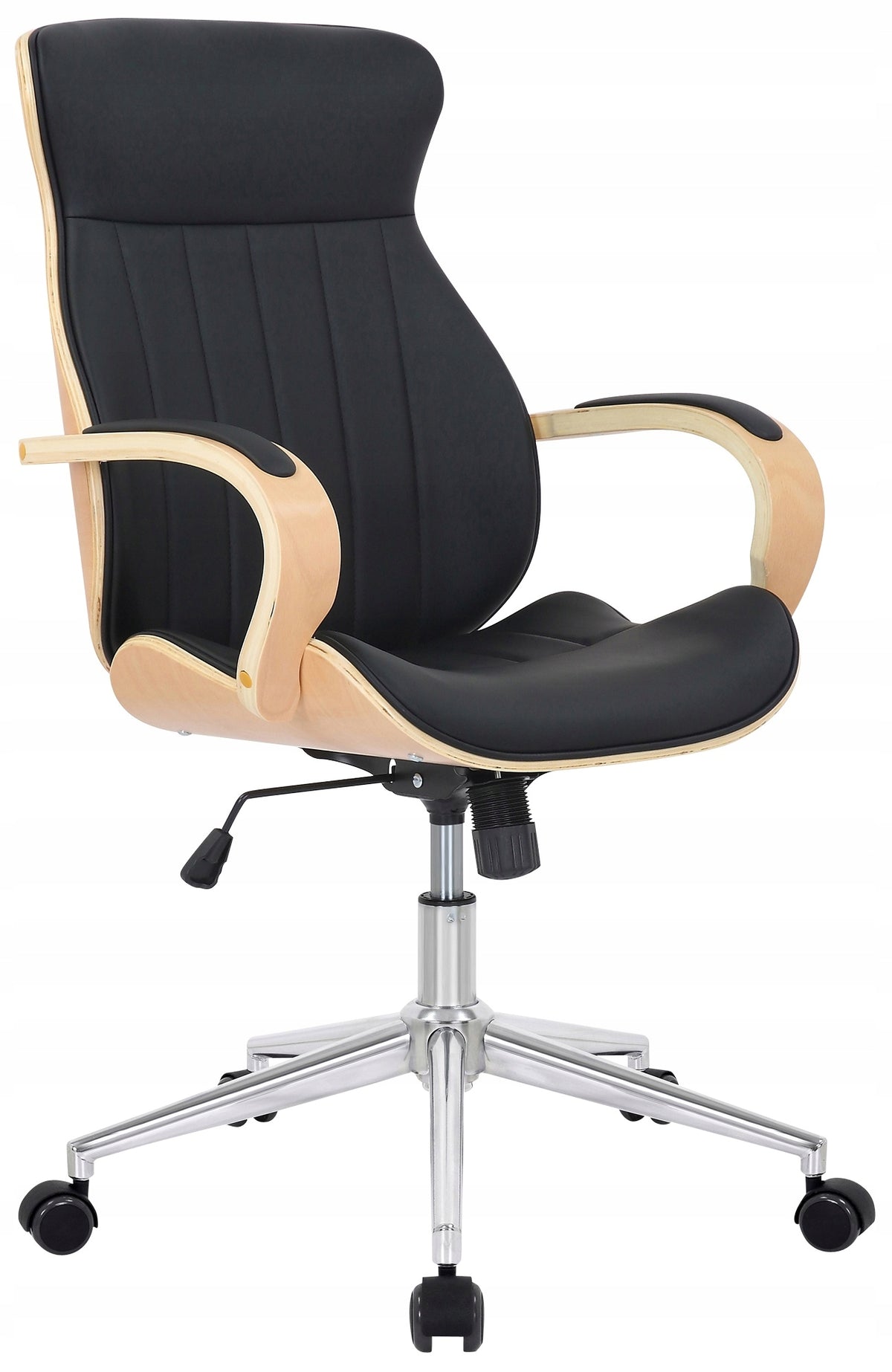 Melilla office chair eco leather, nature/black