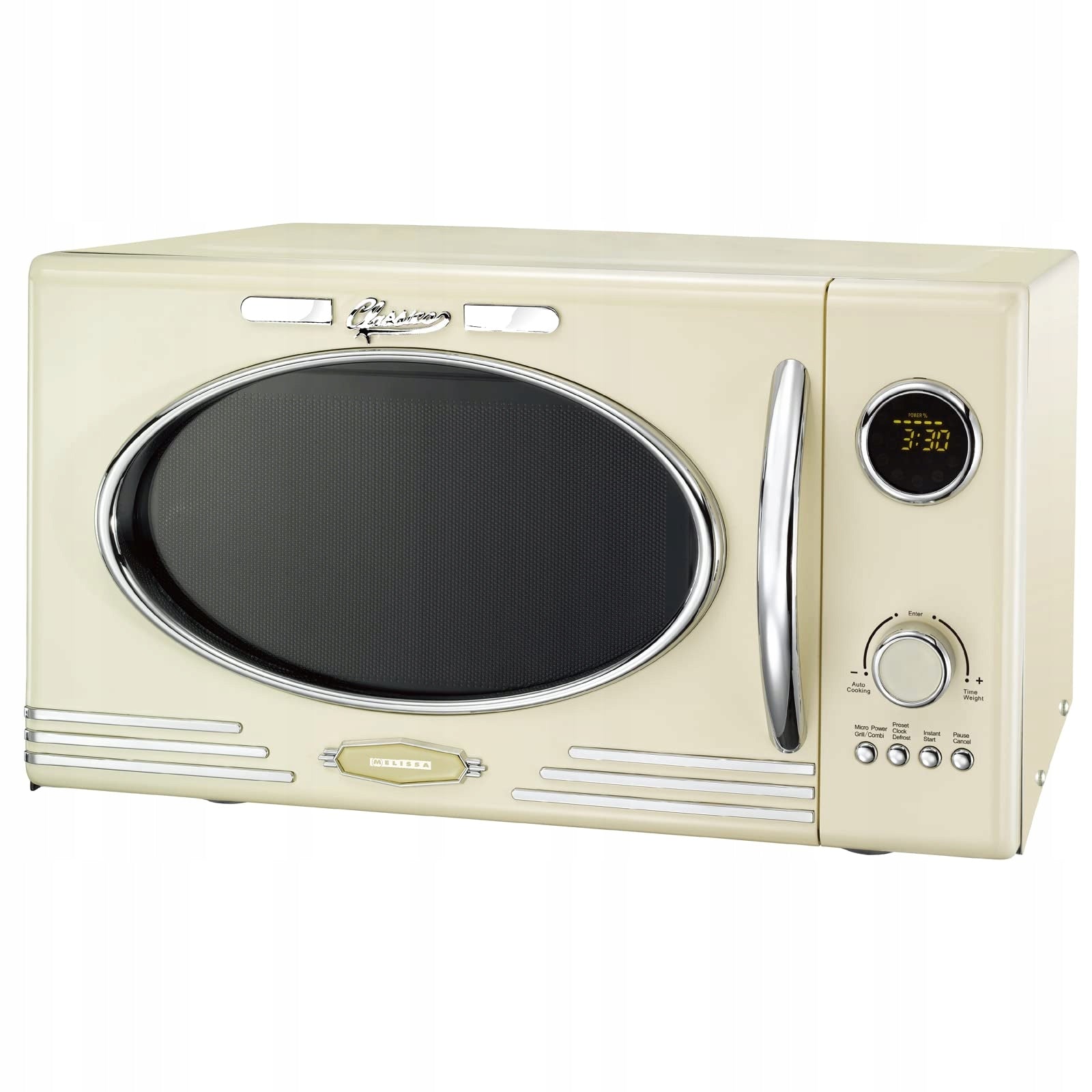 Melissa 16330128 Retro Microwave Oven 23l 1000W Cream Grill Brand Adexi
