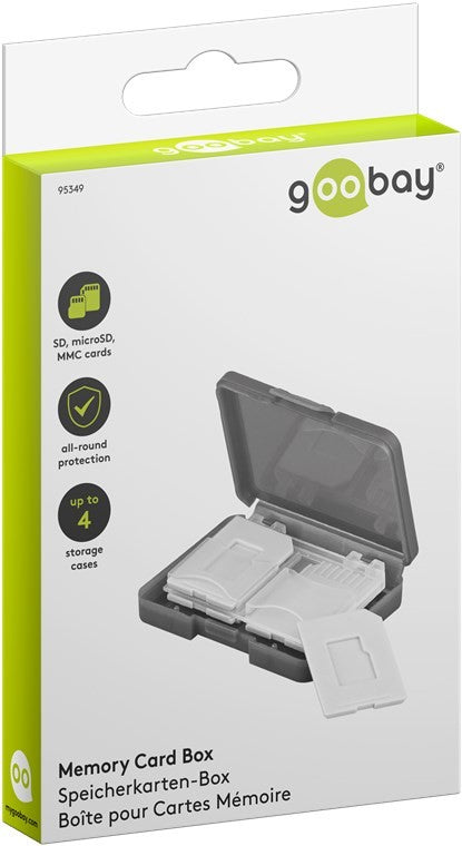 Memory Card Box 4 SD / Micro SD / MMC Cards Model pud-sd-org